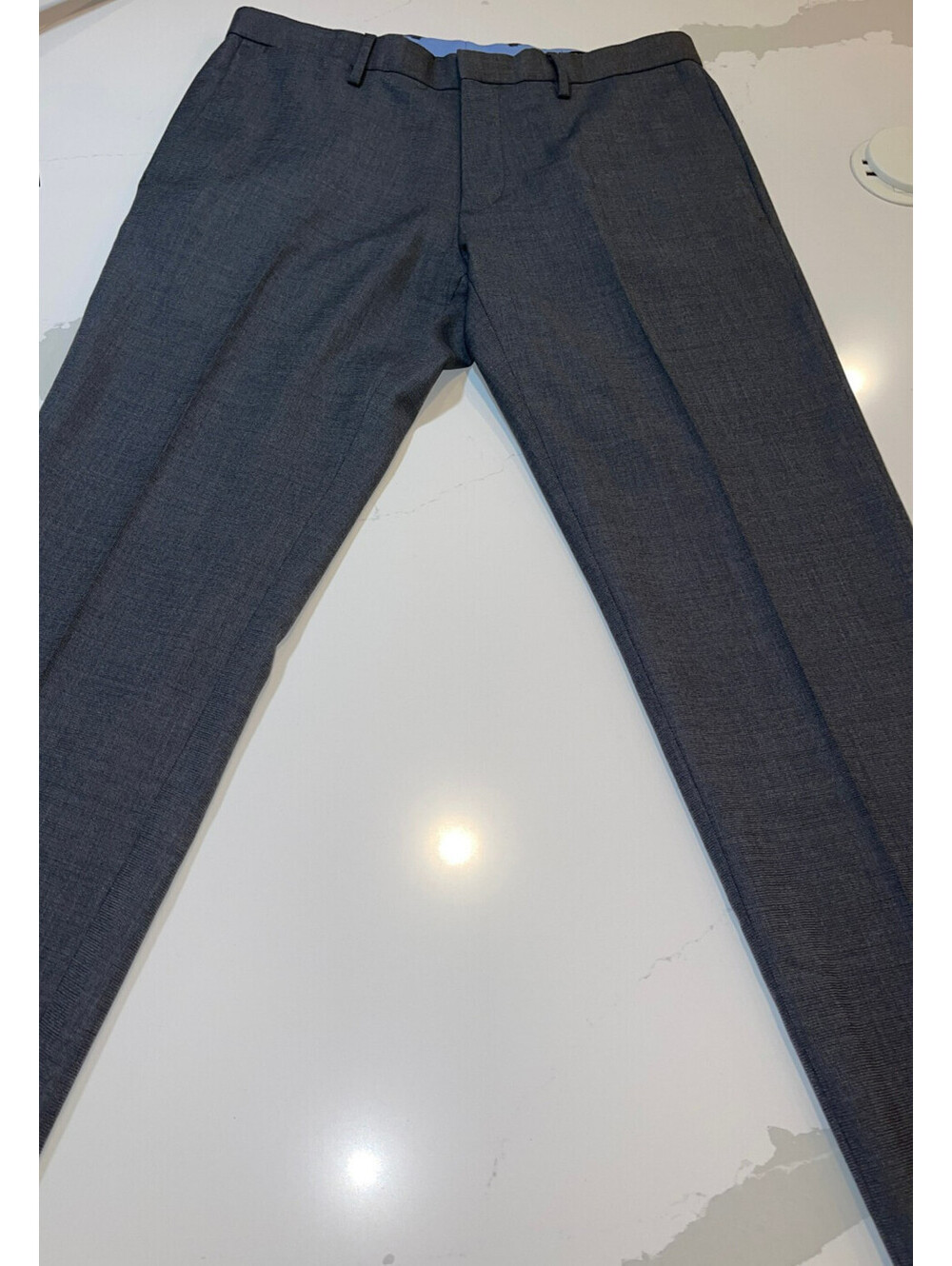 DESIGNER BANANA REPUBLIC SLIM FIT 100% WOOL GRAY DRESS PANTS MEN'S SIZE 31x30